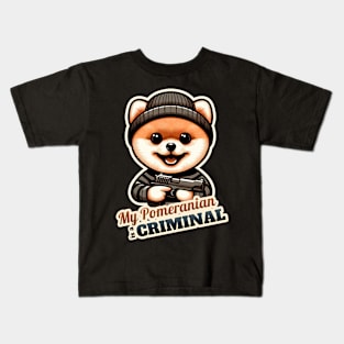 Pomeranian Criminal Kids T-Shirt